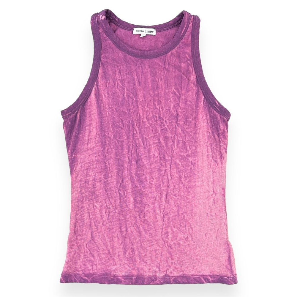 Cotton Citizen Purple Pink Tie Dye Standard Tank Top sz XS